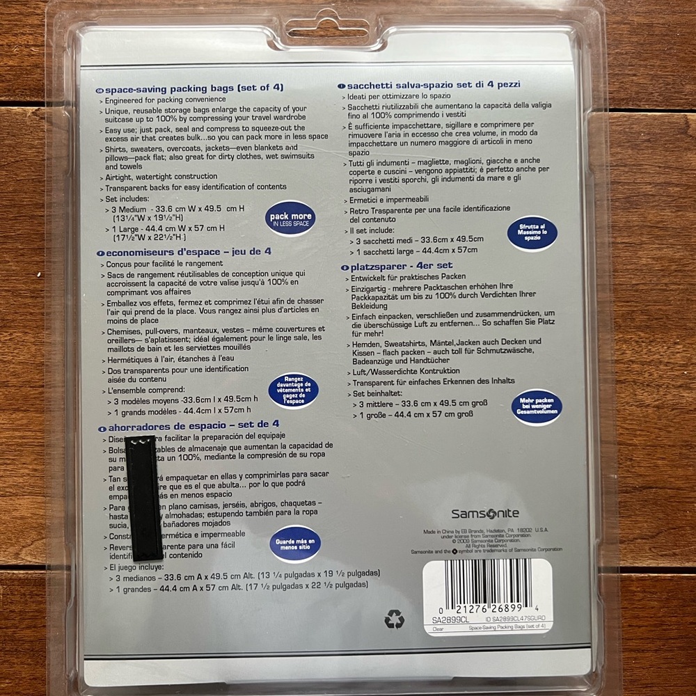 Samsonite Space-Saving Packing Bags Set - Picture 2 of 2